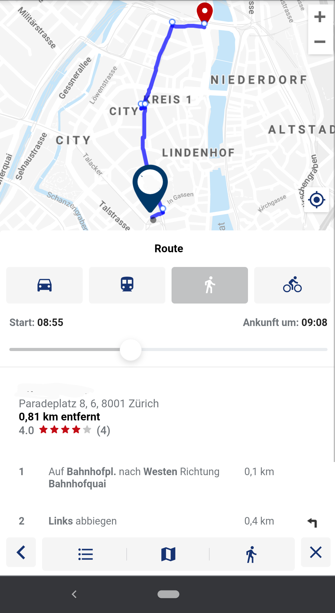 Screenshot Google Maps